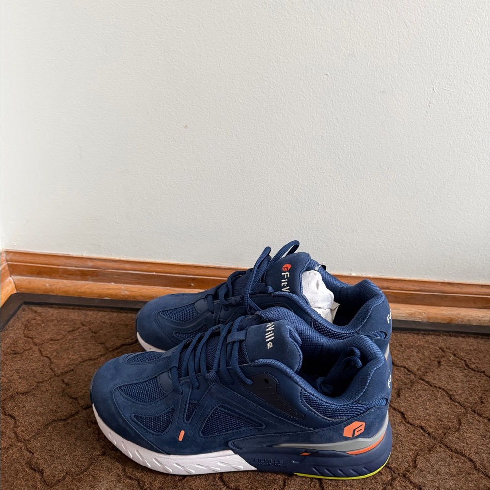 FitVille Men’s Navy Athletic Shoes - Comfortable Everyday Running Sneakers - Picture 5 of 8